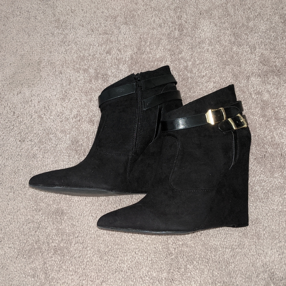 Justfab Fantine Pointed Toe Wedge Booties - image 3